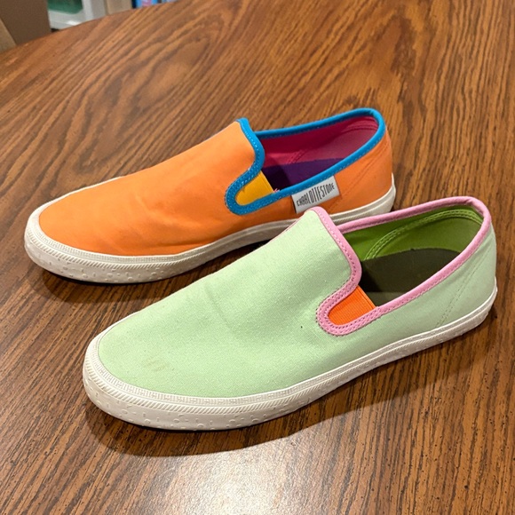 Charlotte Stone Orange and Green Slip-On Sneakers - Archie - Picture 3 of 5